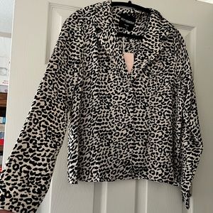 Kittenish Silk Button Down